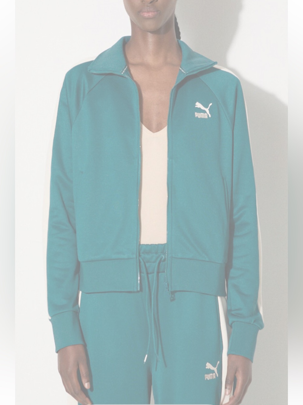 Puma Aqua track pants cream side stripe